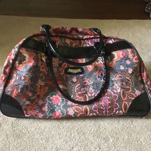 Kathy Van Zeeland Floral Patterned Women's Overnight Bag - Picture 2 of 14